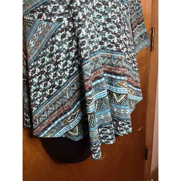 Tianello Sochi Blue Dyed Boho Artsy Hippie Tunic Blouse Shirt Women’s Medium USA - Picture 9 of 10